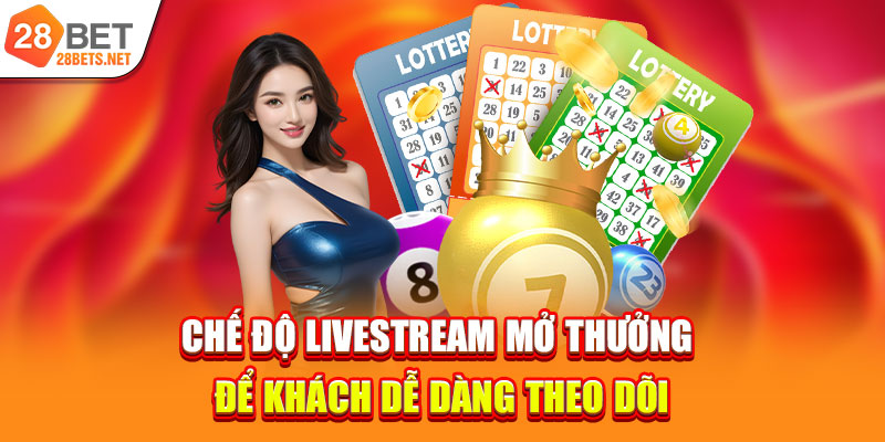 Chế độ livestream mở thưởng để khách dễ dàng theo dõi