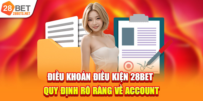 Điều khoản điều kiện 28bet quy định rõ ràng về account