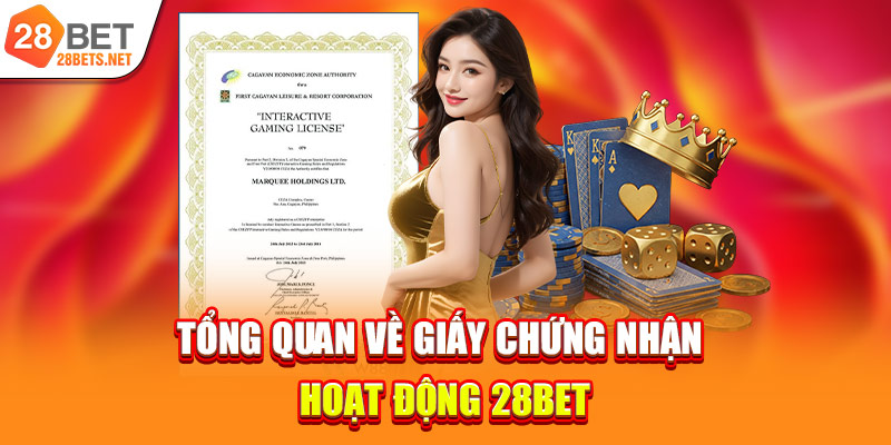 Tổng quan về giấy chứng nhận hoạt động 28bet